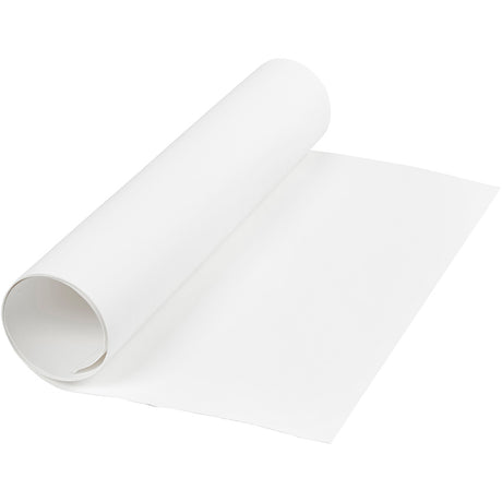 Papier simili cuir Creativ company, l: 50 cm, uni, 350 gr, blanc, 1 m 1 rouleau