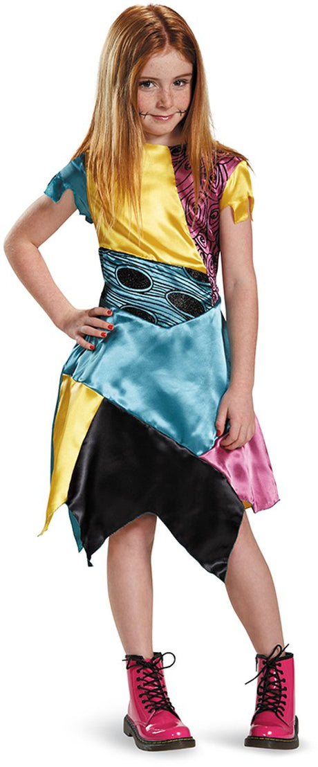 Déguisement Disney - L'étrange Noël de Monsieur Jack, robe Sally classique, taille xs (3-4 ans), fille