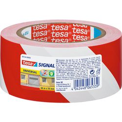 Ruban de marquage au sol tesapack 66mx50mm rouge blanc