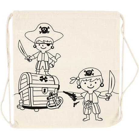 Entreprise créative coloriez votre propre sac de sport en coton pirates