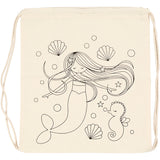 Sac à dos Creativ company, sirène, taille 37x41 cm, 110 g, naturel clair, 1 pièce