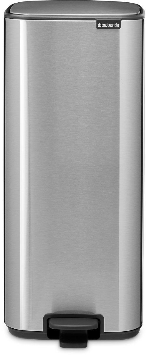 Poubelle à pédale Brabantia bo - 30 litres - acier mat résistant aux empreintes digitales