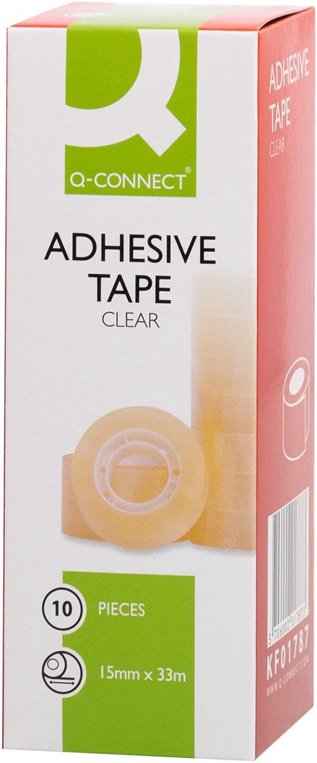 Ruban adhésif Q-connect, pp, pi 15 mm x 33 m, boîte de 10