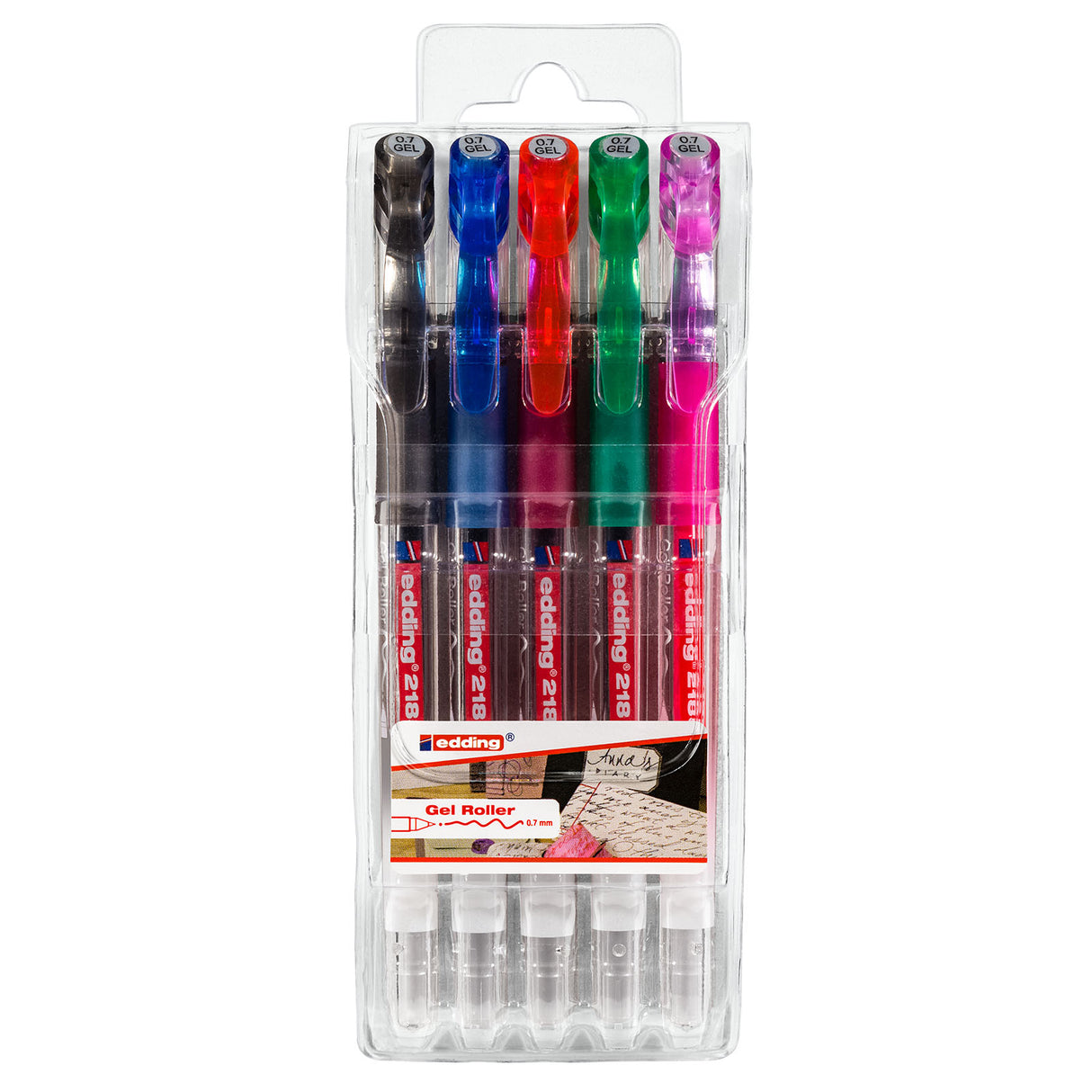 Edding 2185 • rouleau gel 0,7mm assorti 5pcs