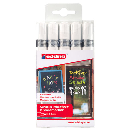 Edding 4095 • marqueur craie 2-3mm blanc assorti 5pcs