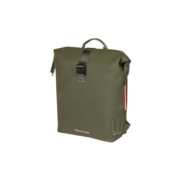 Basil Soho Nordlicht Bicycle Sac à dos - Sac à vélo moderne vert avec un éclairage LED intégré pour les femmes et les hommes #Basil #Fietsrugpak #led #groen