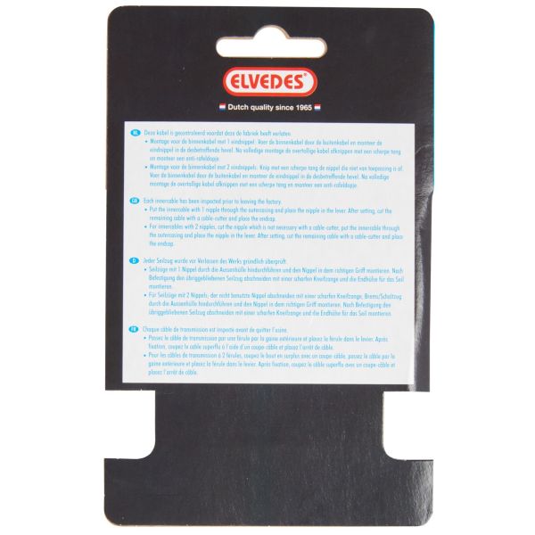 Câble intérieur de frein Elvedes 2 000 mm 1×19 fils acier inoxydable ø1,5mm avec raccord en T ø7 × 6mm