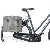 Sacoche de vélo double Basil élégance mik 40 - 49 litres - chateau taupe