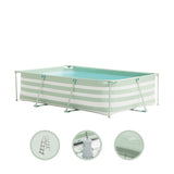 Essences | piscine hors sol vert blanc 300x200x75 cm incl. accessoires