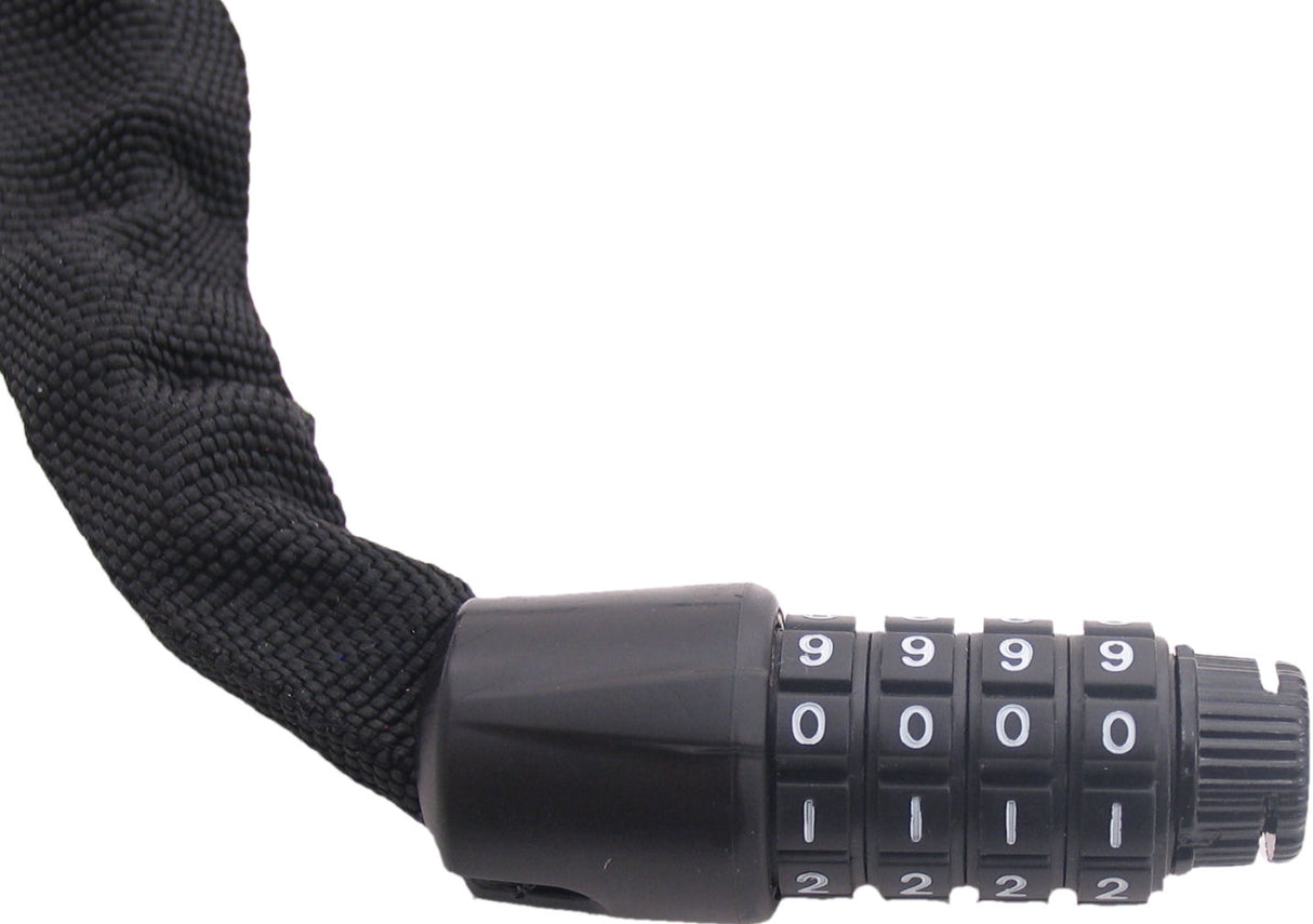 Chain lock with code edge web racer 90cm - black