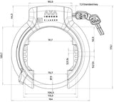 AXA Ringslot IMenso X grande con negro clave fijo (envasado de taller)