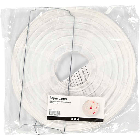 Creativ company lampe en papier de riz, ronde, d 20 cm, blanc, 1 pièce