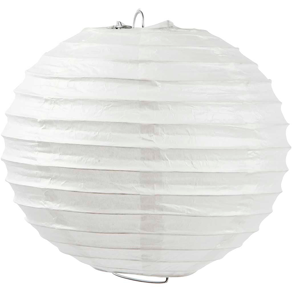 Creativ company lampe en papier de riz, ronde, d 20 cm, blanc, 1 pièce