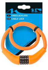 Câble antivol à combinaison M-wave silicone 900 x 12mm - orange