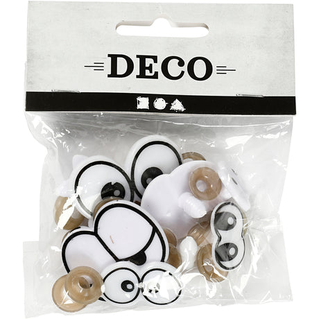 Creativ company yeux drôles, taille 2-3 cm, 9 div 1 boîte