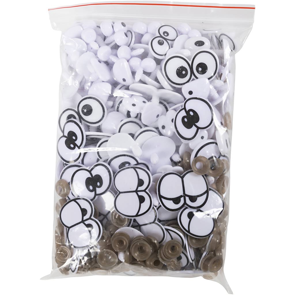 Creativ company yeux drôles, taille 2-3 cm, 200 div 1 boîte