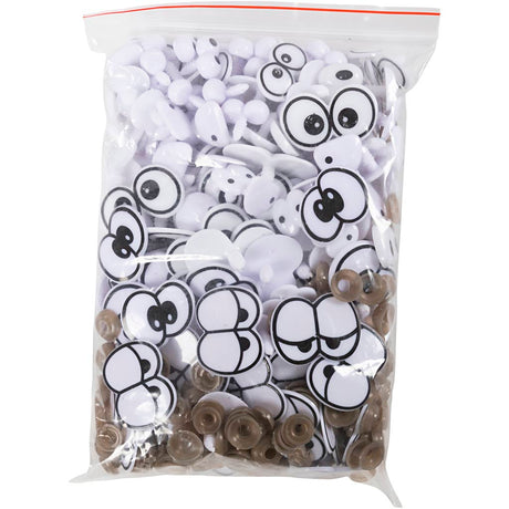 Creativ company yeux drôles, taille 2-3 cm, 200 div 1 boîte