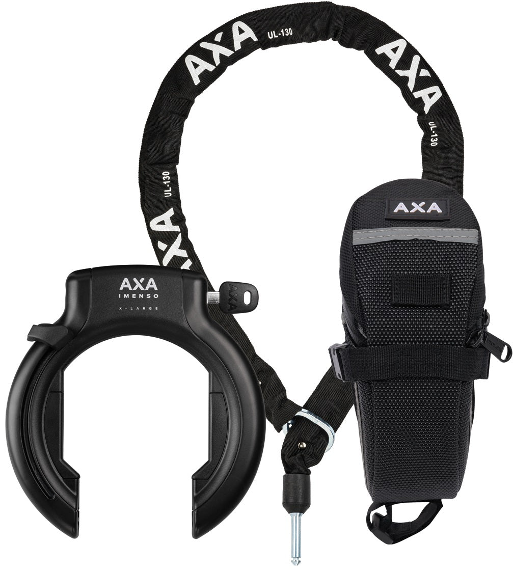 Set Ring Lock Axa imenso xl + insocculation Kette Axa Ulc 134 Bag - schwaarz