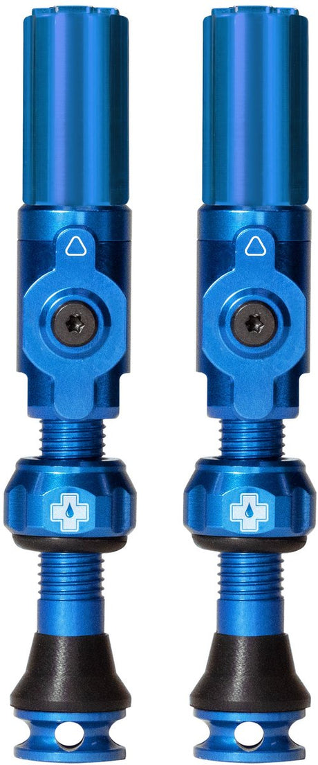 Valve tubeless Muc-off, gros alésage, hybride, bleu moyen, valve Schräder pour voiture, 35mm