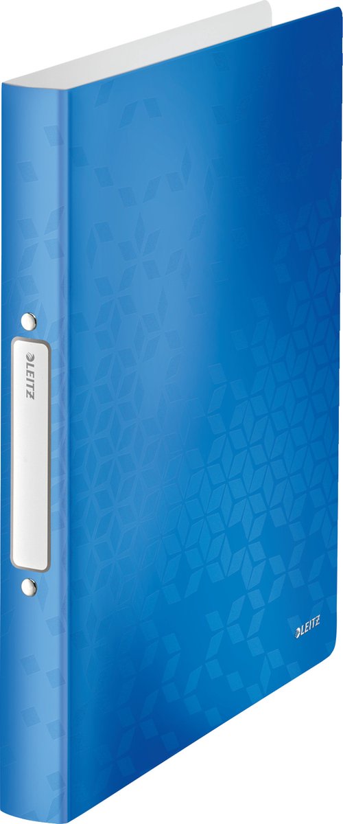 Leitz wow classeur à anneaux flexible a4 - 2 anneaux pour 190 feuilles - largeur de dos de 32 mm - bleu