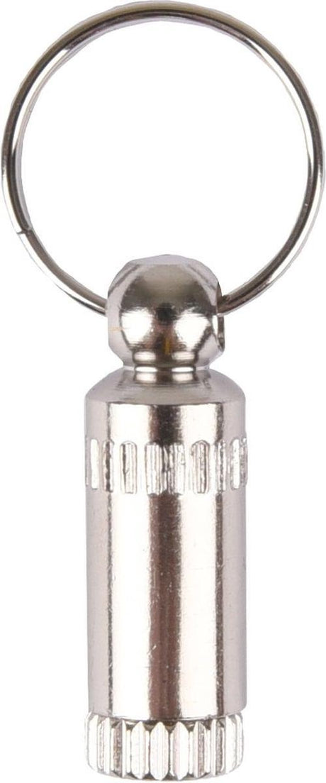 Flamant rose - tube d'adresse chat - argent - 1,3 x 3,1 cm