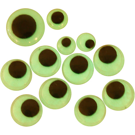 Creativ company yeux écarquillés brillent dans le noir autocollant, 30 pcs.