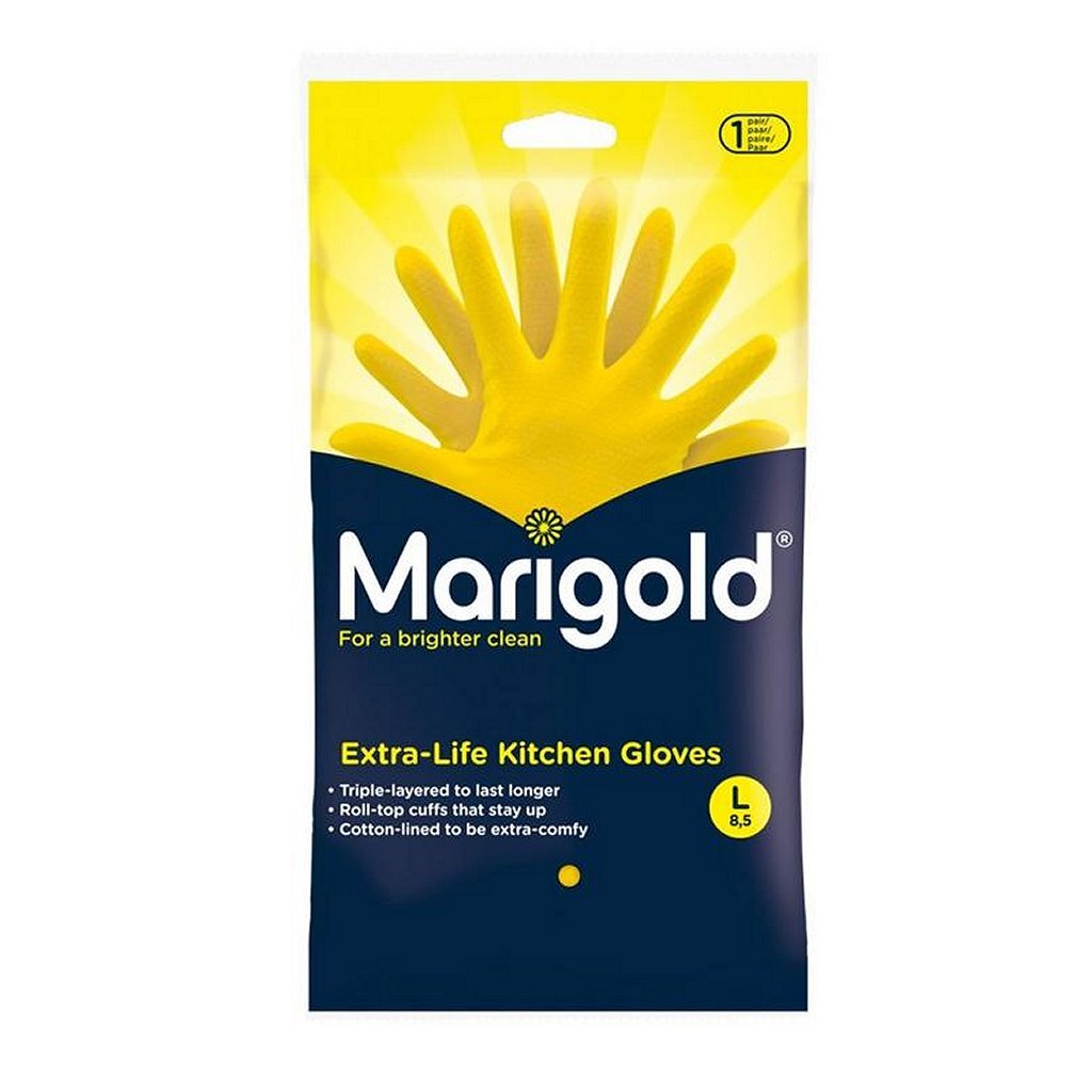 Basic Marigold Kitchen Gloves L Yellow