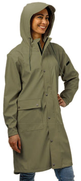 Mirage Raincoat Pluasfall Trenchcoat Taille l Fabriqué à partir de polyester tactile olive vert