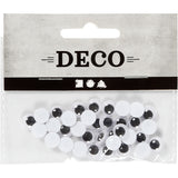 Creativ company yeux écarquillés, non autocollants, d 8 mm, 40 pièces 1 boîte