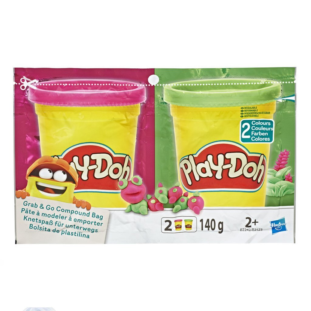 Sac à pâtes Play-doh grab and go + 2 couleurs d'argile