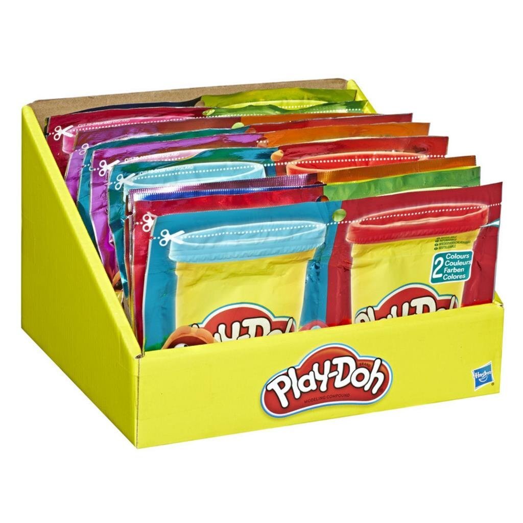 Play-Doh Grab and Go Compound Bag + 2 Colors of Clay