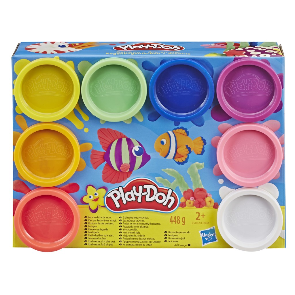 Play-doh duhové barvy 8 sklenic hlíny