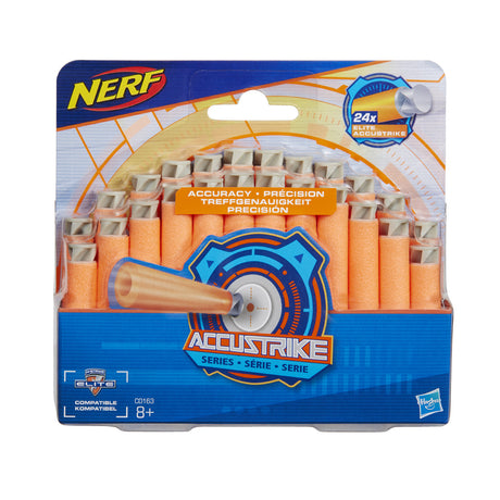 Nerf batterie strike n-strike fléchettes élite 24 pièces
