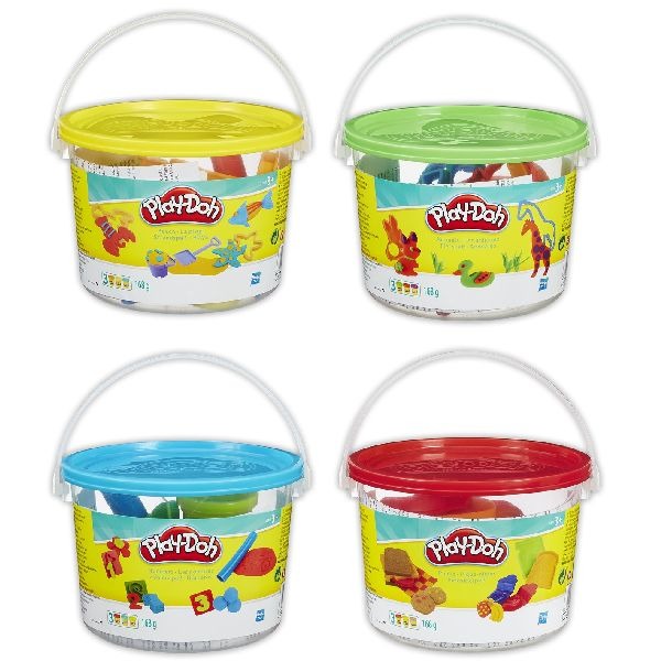 Play-doh mini hink med 3 burkar + tillbehör