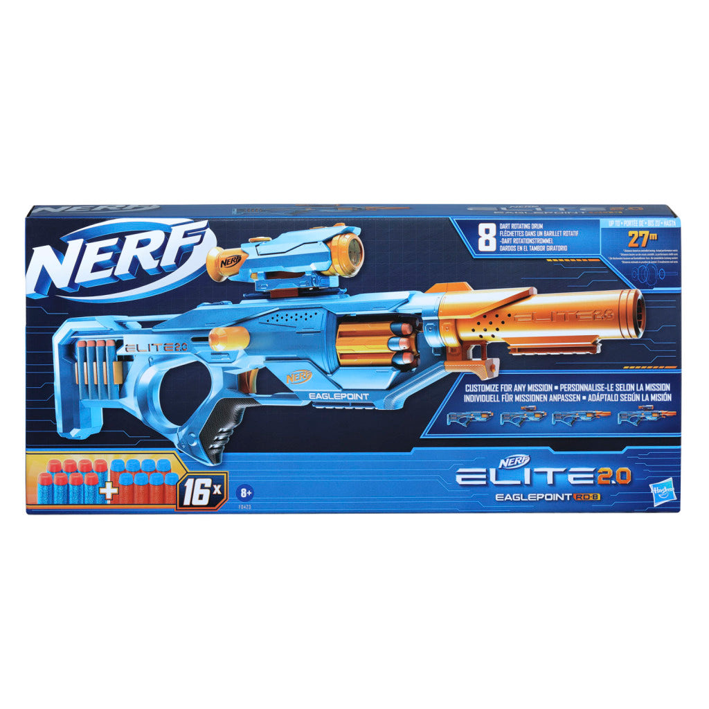 Nerf Elite 2.0 EaglePoint Rd8 Blaster + 16 dart