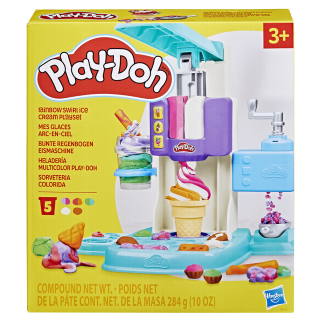 Play-doh ensemble de jeu de glace molle arc-en-ciel - 5 pots en argile