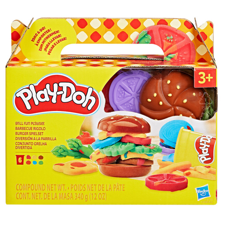 Play-doh grill ensemble de jeu amusant, cuisine ludique, jouets pour 3 ans et plus