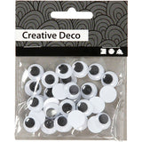 Creativ company yeux écarquillés, non autocollants, d 12 mm, 30 pièces 1 boîte