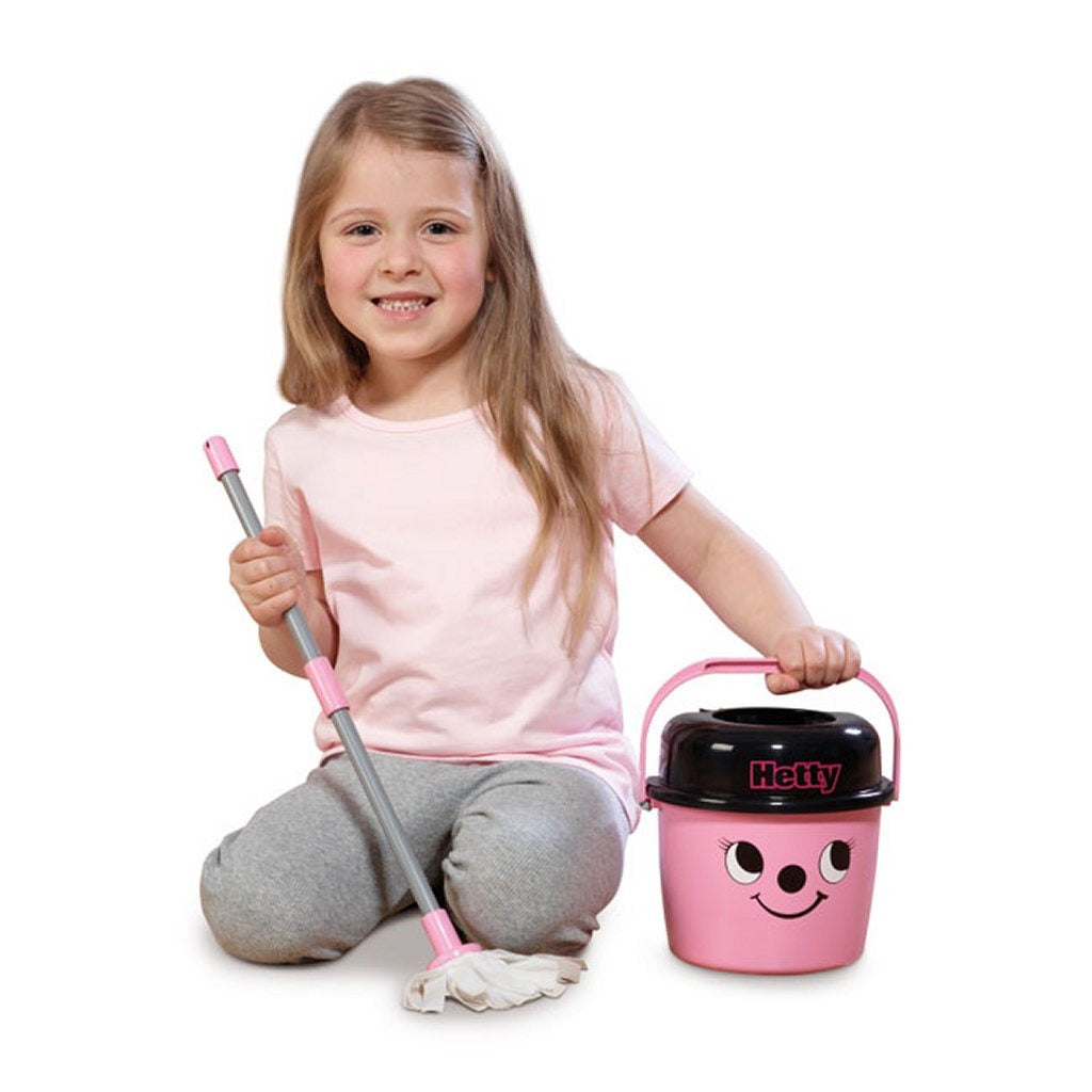 Grundlegende numatische kleine Helfer kleiner Hetty Mopp und Eimer Pink