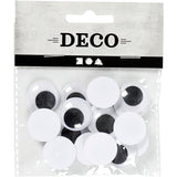 Creativ company yeux écarquillés, non autocollants, d 20 mm, 16 pièces, 1 boîte