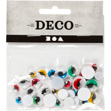 Creativ company yeux écarquillés, non autocollants, d 8-12 mm, 36 div 1 boîte