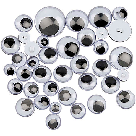 Creativ company yeux écarquillés, à coudre, à coudre, d 8-20 mm, 24 div 1 boîte