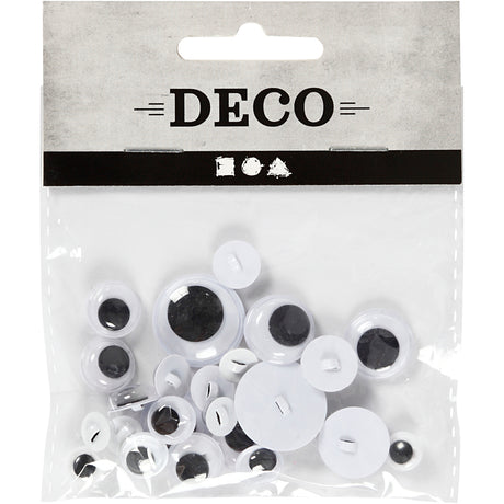 Creativ company yeux écarquillés, à coudre, à coudre, d 8-20 mm, 24 div 1 boîte