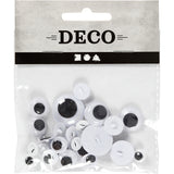 Creativ company yeux écarquillés, à coudre, à coudre, d 8-20 mm, 24 div 1 boîte