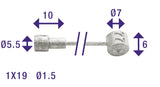 REM Binnenkabel Elvedes 2250mm wire galvanized Ø1.5mm Weinmann and coupling nipple (on map)