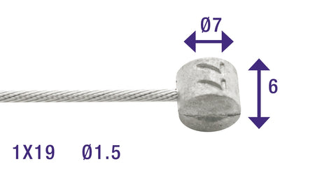 Elvedes Brake Binnenkables 2250mm stainless steel Ø1.5mm Weinmann