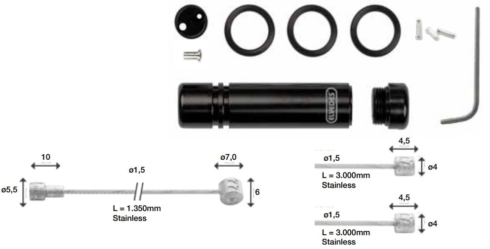 Universal cable splitter set Elvedes with optional ABS function (on map)