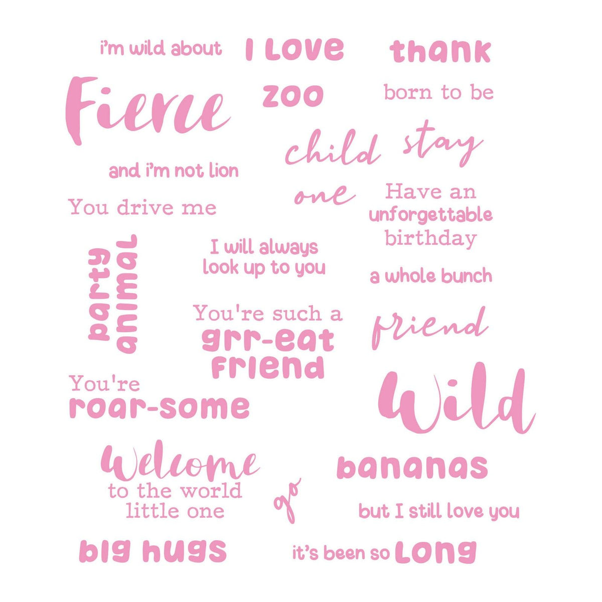 Tonic Studios • jeu de tampons Wild about Zoo