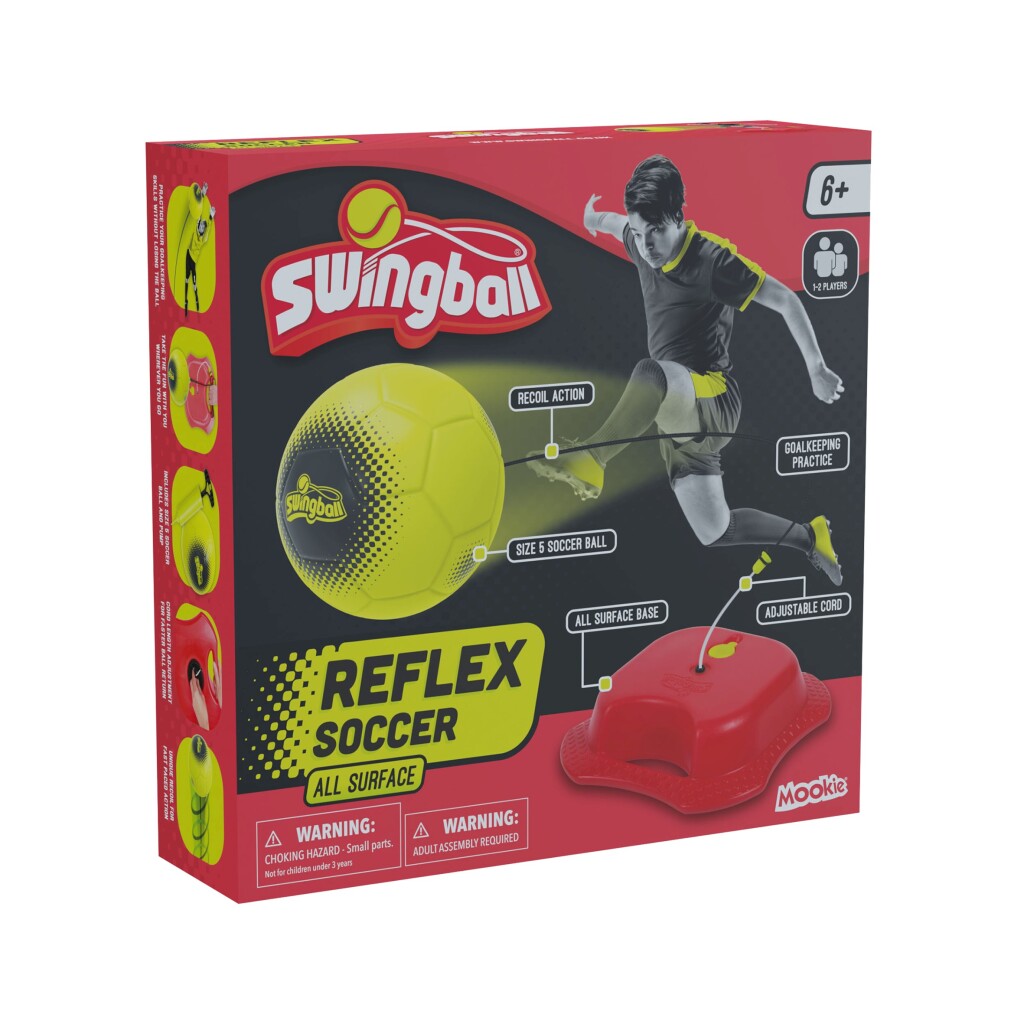 Mookie Reflex Football Coach con tutto il giallo rosso di base