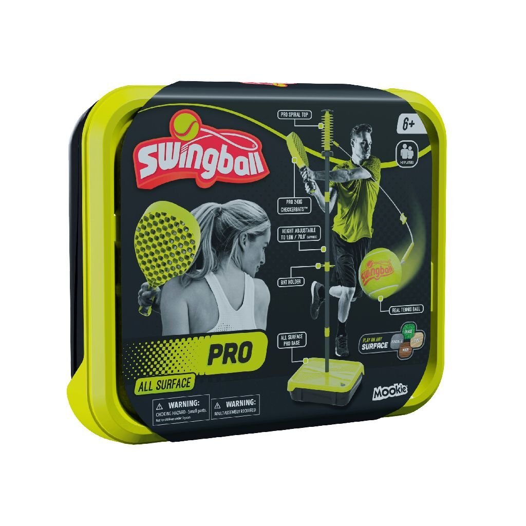 Poteau de tennis Swingball pro avec base toutes surfaces noir jaune